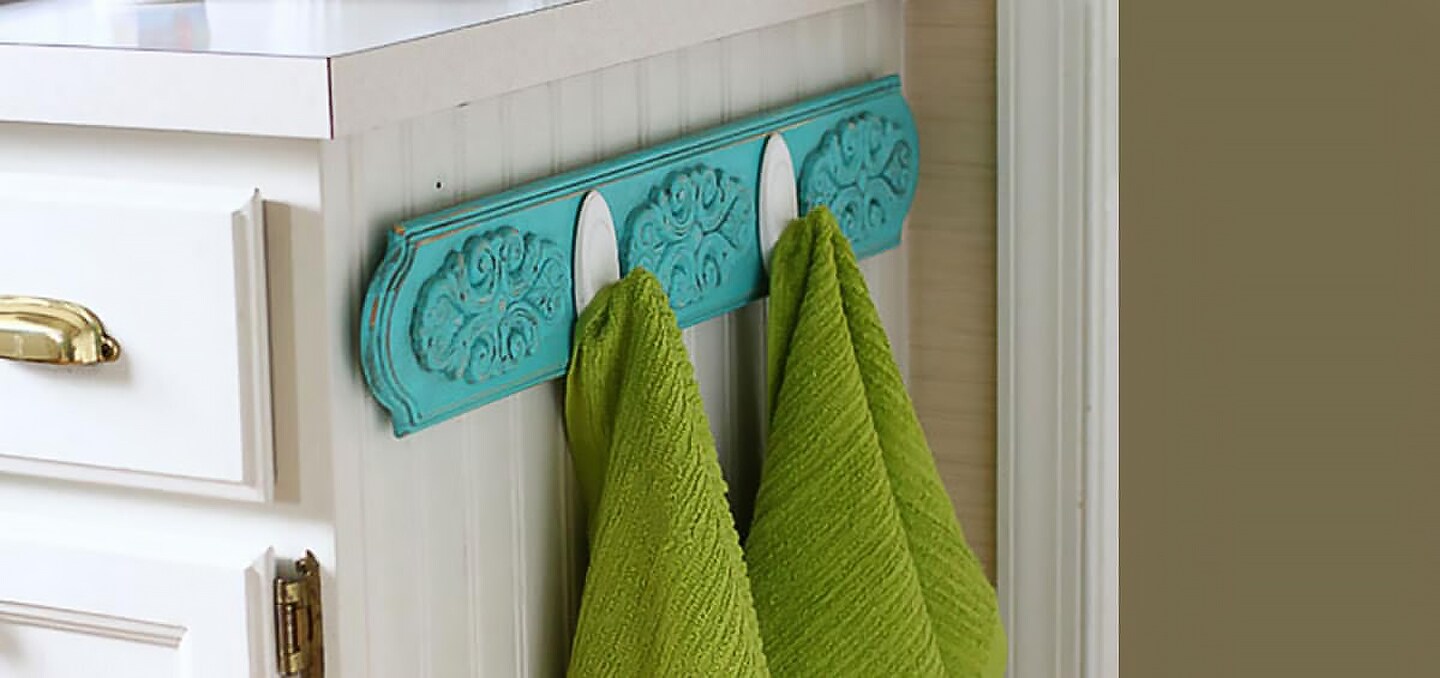 Command as kitchen towel hooks
