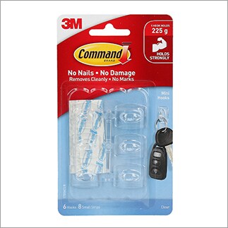 Command™ Clear Mini Hooks