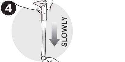 slowly strech the strip down
