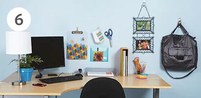 home office wall storage ideas from Command
