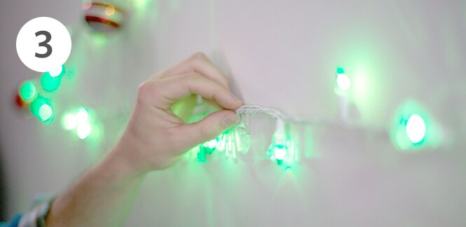 Command™ Clear Small Utensil Hooks to hang Christmas ornaments on wall
