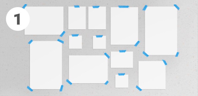 Paper templates of your hanging frames
