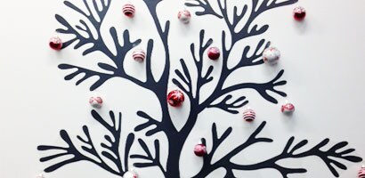 Modern Christmas Decal Tree
