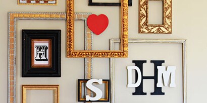 Valentine’s Day wall decoration with Command™ picture hanging strips
