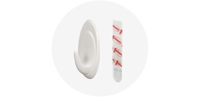 Command™ Medium Door Hooks (Command™ Medium Designer Hook as recommended alternatives)

