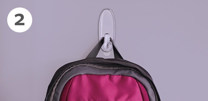 Command™ Clear Large Hook as heavy duty wall hooks for backpacks
