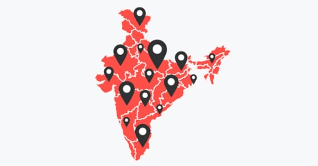 map of India
