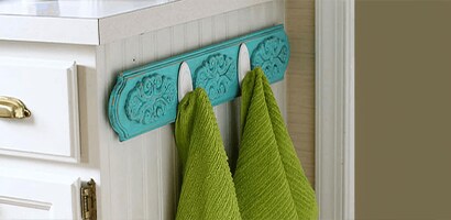 Command as kitchen towel hooks
