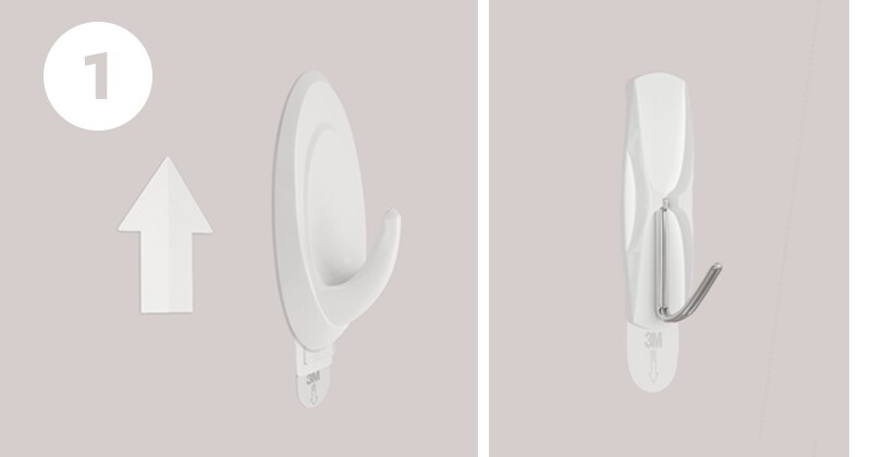 For two piece hooks: Slide hook up and off.For one piece hooks: go to step
