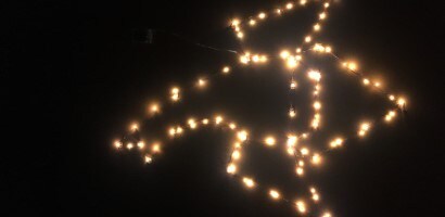 hang string lights with Command™ decorating clips
