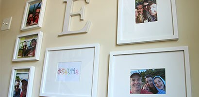 Arranging pics on wall with Command™ Picture Hanging Strips